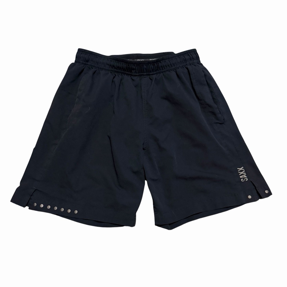 Saxx Kinetic 2N1 Running Shorts Black Ballpark Pouch Men's Size S